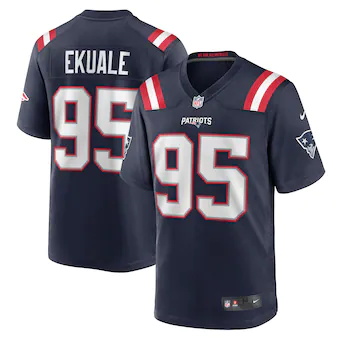 mens nike daniel ekuale navy new england patriots game play